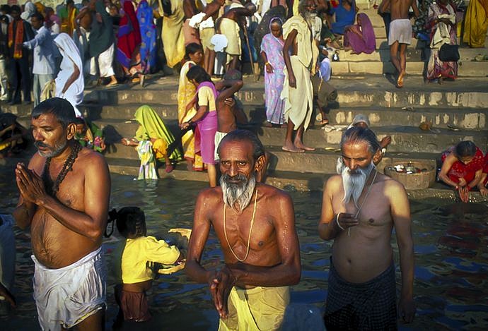 Linda Schaefer, PILGRIMAGE TO VERANSI
Photography, 26 x 20 1/2 in. (66 x 52.1 cm)
bearded men in water, performing ritual on banks of ganges river,
SCL011
$650
Gallery staff will contact you 72 hours after purchase regarding any additional shipping costs.
