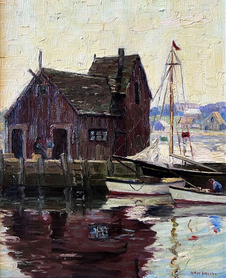 Nan Sheets, Scene From Gloucester
Oil on Canvas, 13 x 16 in. (33 x 40.6 cm)
NAN0011
$2,395
Gallery staff will contact you 72 hours after purchase regarding any additional shipping costs.