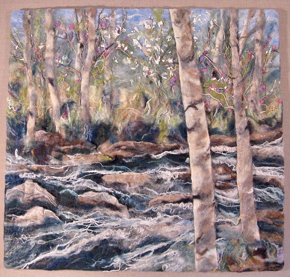 Pamela Husky, Tuskegee River NC
Hand dyed, hand spun, hand felted wool and silk, 36 x 50 in. (91.4 x 127 cm)
HUS0024
$4,410
Gallery staff will contact you 72 hours after purchase regarding any additional shipping costs.