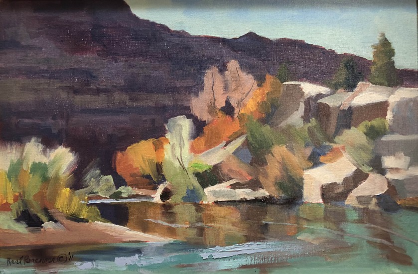 Karl Brenner, QUALITY WATERS, SAN JUAN RIVER, 2011
Oil on Canvas/Plein Air, 16 x 24 in.
Signature: In Paint, "Karl Brenner '11," Front, Bottom, Left Corner / Framed
BRE252
$1,120
Gallery staff will contact you 72 hours after purchase regarding any additional shipping costs.
