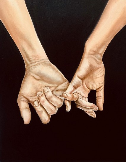 Marjorie Atwood, PINKY SWEAR, 2019
Oil Paint & Resin on Panel, 14 x 11 in.
ATW019