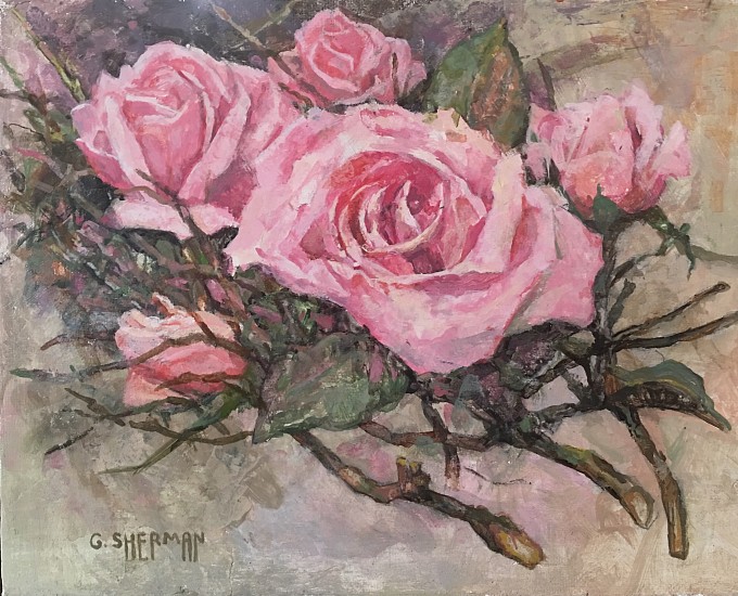 Gary Sherman, PINK ROSES, 2018
Acrylic on Canvas, 8 x 10 in.
Signature: "G. Sherman," Front, Bottom, Left Corner / Unframed
SHER133
$195
Gallery staff will contact you 72 hours after purchase regarding any additional shipping costs.
