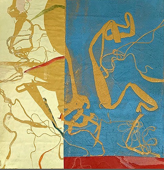 Katherine Kerr Allen, TRUMPETING, 2019
Acrylic on Canvas & Silk with Stiching, 32 x 31 in.
ALLE103