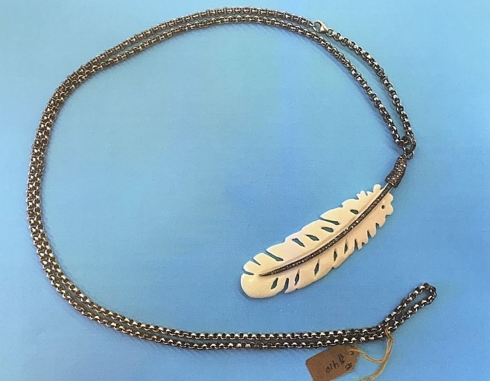 Caroline Bartlett, BONE AND DIAMOND FEATHER NECKLACE
Bone and Diamond Feather Necklace with Sterling Silver Chain
BART007
$410
Gallery staff will contact you 72 hours after purchase regarding any additional shipping costs.