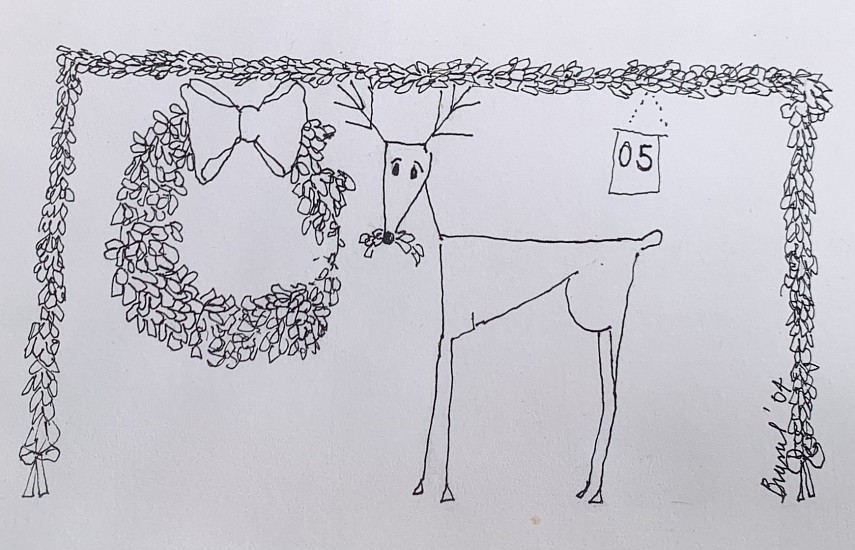 Brunel Faris, REINDEER, 2005
Ink, 5 x 8 in. (12.7 x 20.3 cm)
FAR939
$80
Gallery staff will contact you 72 hours after purchase regarding any additional shipping costs.