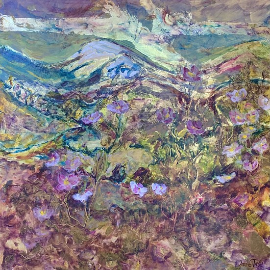 Jane Tate, TAOS MNT. WITH WILD ROSES
Oil with Gold Leaf on Board, 30 1/4 x 30 1/4 in. (76.8 x 76.8 cm)
TATE002