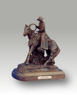 Harold T Holden, Cowhunter
Bronze, 11 x 9 x 5 in. (27.9 x 22.9 x 12.7 cm)
HAR0048
$2,700
Gallery staff will contact you 72 hours after purchase regarding any additional shipping costs.