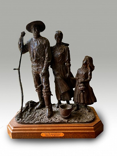 Harold T Holden, Homesteaders
Bronze, 16 x 19 x 9 in. (40.6 x 48.3 x 22.9 cm)
HAR0037
$5,300
Gallery staff will contact you 72 hours after purchase regarding any additional shipping costs.