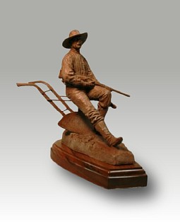 Harold T Holden, Sodbuster - Half Life
Bronze, 31 x 24 x 16 in. (78.7 x 61 x 40.6 cm)
HAR0065
$9,800
Gallery staff will contact you 72 hours after purchase regarding any additional shipping costs.