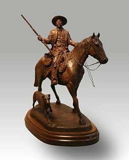 Harold T Holden, Bass Reeves Mini
Bronze, 9 x 9 x 5 1/2 in. (22.9 x 22.9 x 14 cm)
HAR0044
$2,600
Gallery staff will contact you 72 hours after purchase regarding any additional shipping costs.
